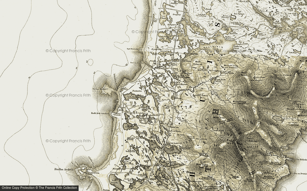 Old Map of Sniseabhal, 1911 in 1911