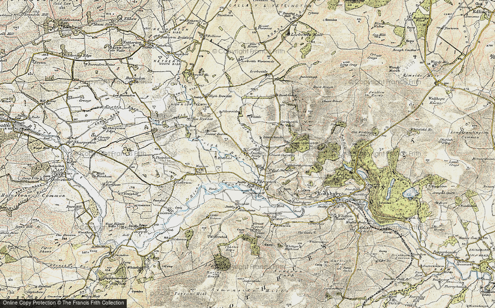 Old Map of Historic Map covering Black Chirnells in 1901-1903