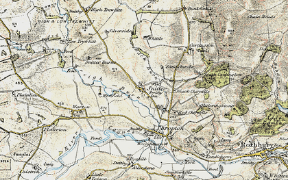 Old map of Snitter in 1901-1903