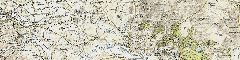 Old map of Snitter in 1901-1903