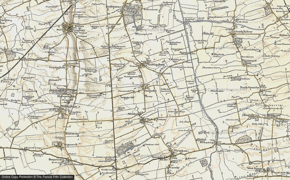 Old Map of Snitterby, 1903-1908 in 1903-1908