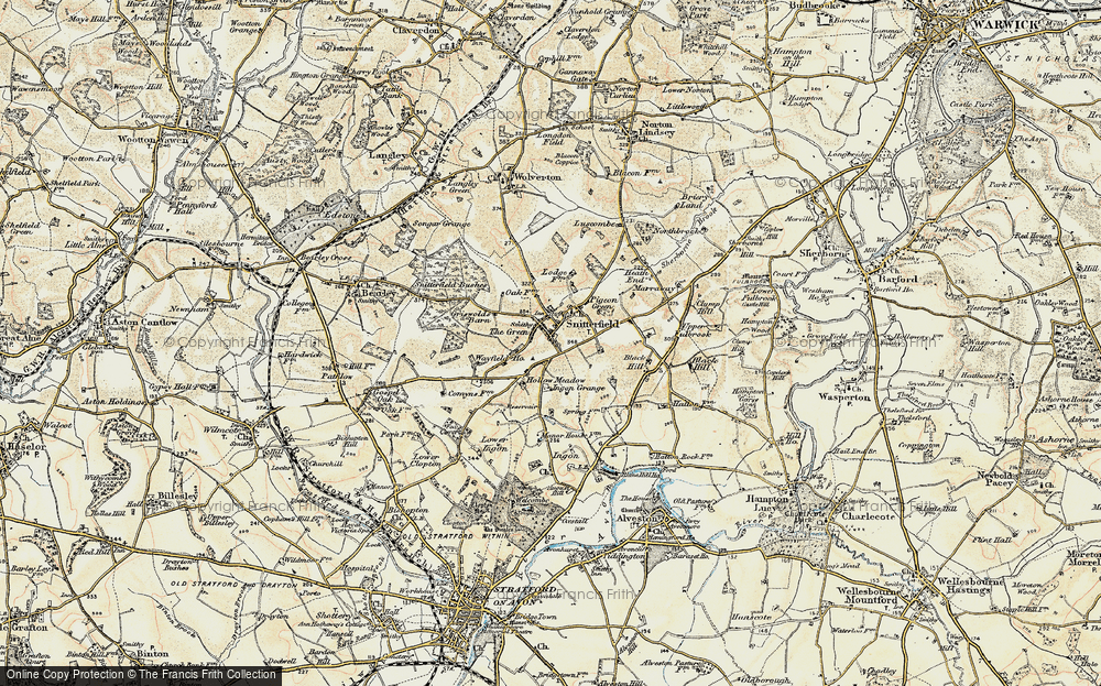 Old Map of Snitterfield, 1899-1902 in 1899-1902