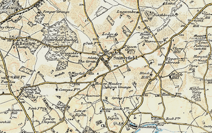 Old map of Snitterfield in 1899-1902