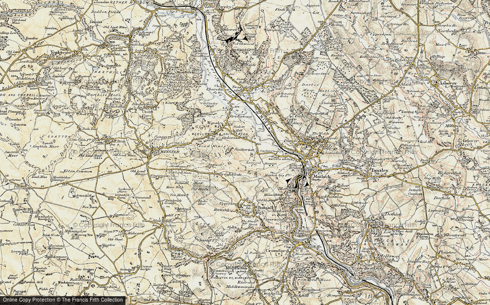 Old Map of Snitterton, 1902-1903 in 1902-1903