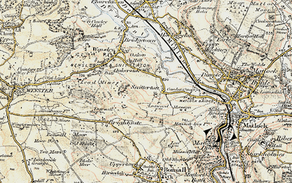 Old map of Snitterton in 1902-1903