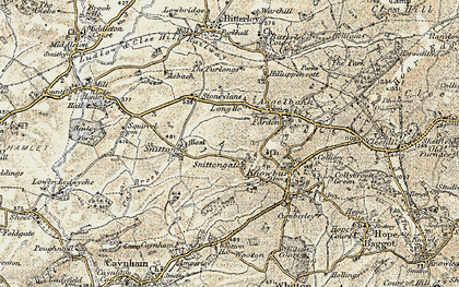 Old map of Snittongate in 1901-1902