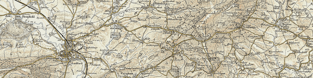 Old map of Snittongate in 1901-1902