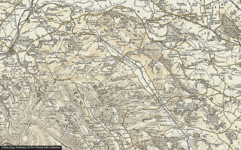 Old Map of Historic Map covering Bonny Lands in 1900-1901