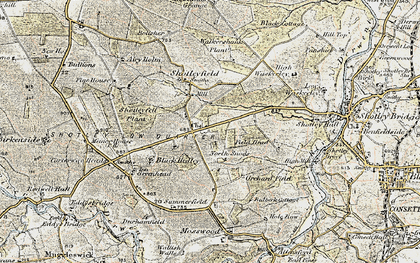 Old map of Snods Edge in 1901-1904