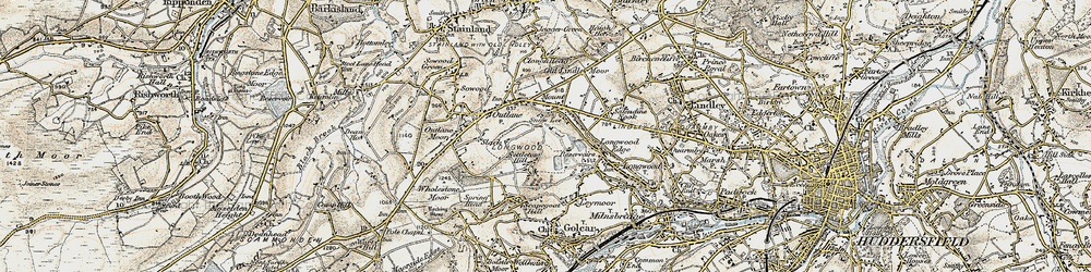 Old map of Snow Lea in 1903
