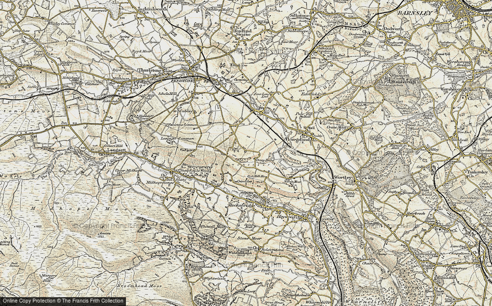 Old Map of Snowden Hill, 1903 in 1903