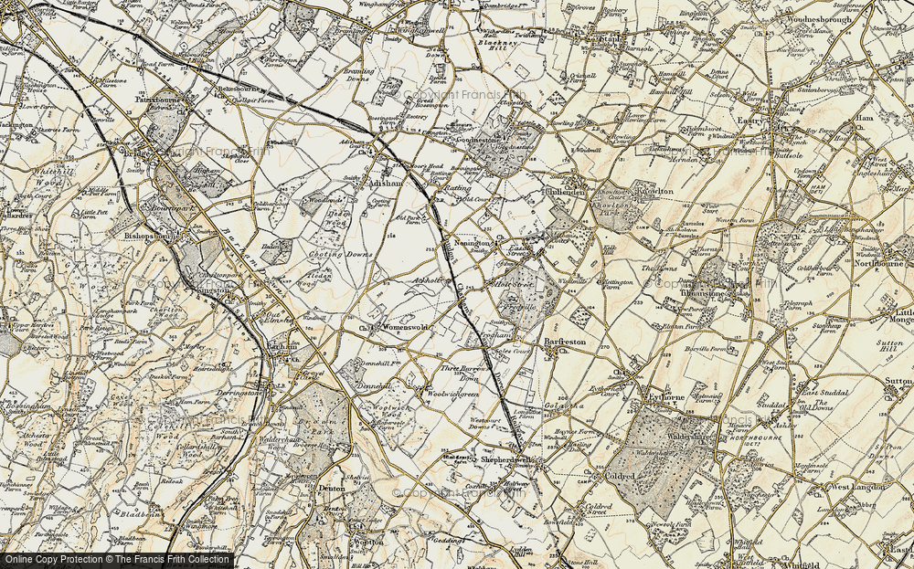 Old Map of Historic Map covering Ackholt in 1898-1899