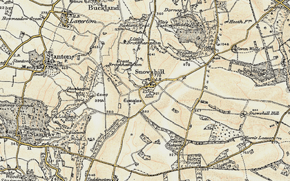 Old map of Broadway Wood in 1899