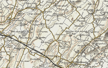 Old map of Soar in 1903-1910