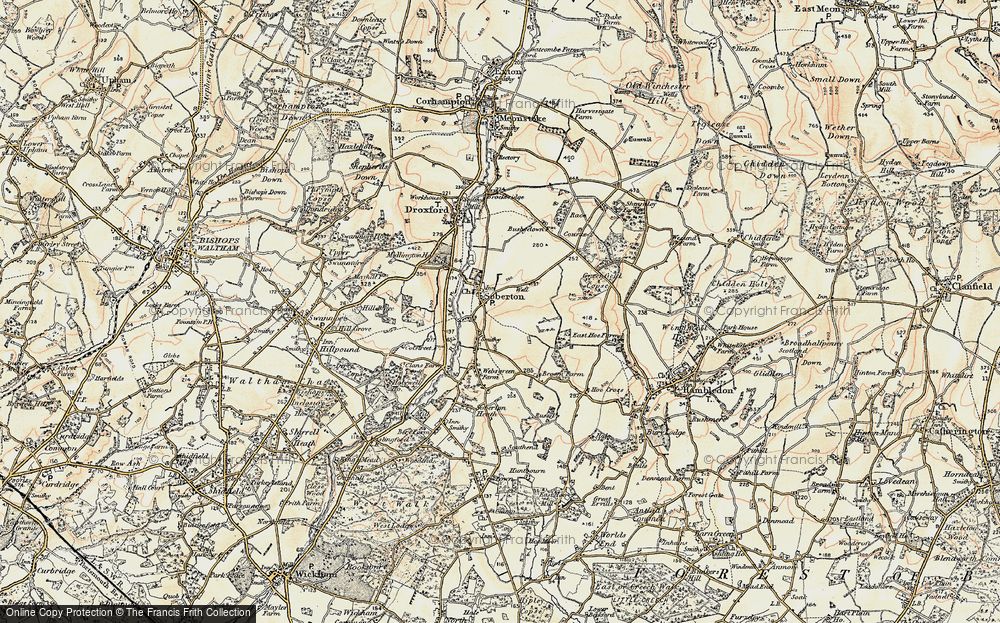 Old Map of Soberton, 1897-1900 in 1897-1900