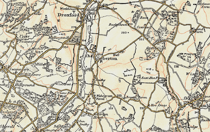 Old map of Soberton in 1897-1900