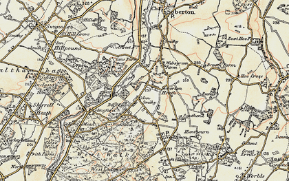 Old map of Soberton Heath in 1897-1900