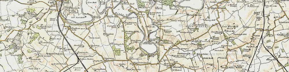 Old map of Sockburn in 1903-1904