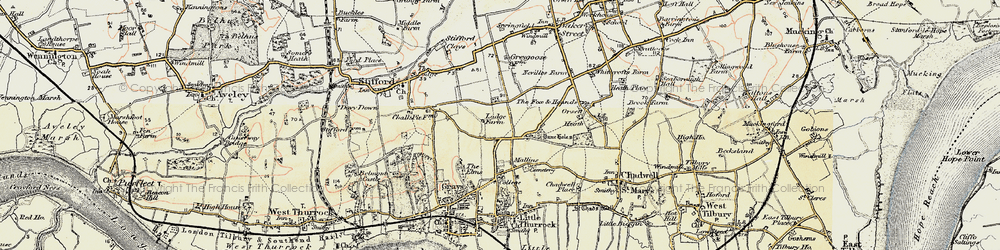 Old map of Socketts Heath in 1897-1898