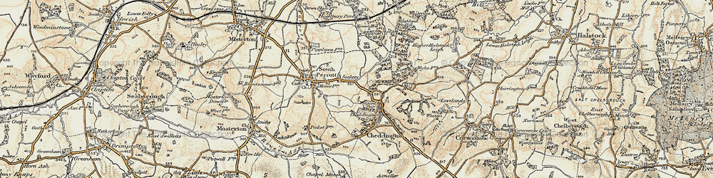 Old map of Sockety in 1898-1899