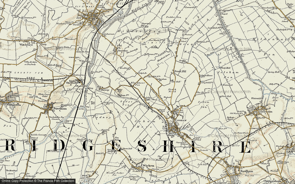 Old Map of Soham Cotes, 1901 in 1901