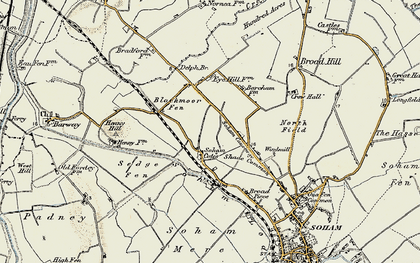 Old map of Soham Cotes in 1901