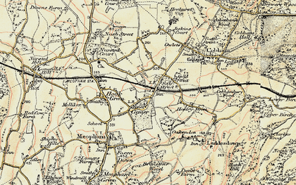 Old map of Sole Street in 1897-1898