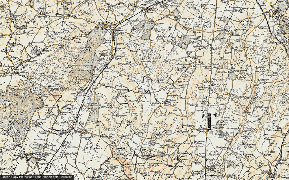 Old Map of Sole Street, 1898 in 1898