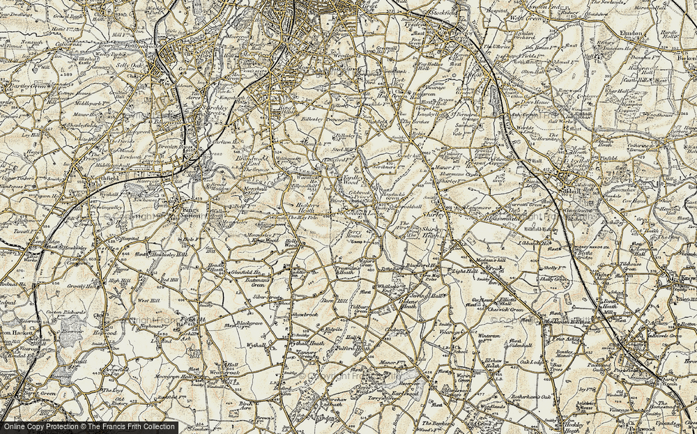 Old Map of Solihull Lodge, 1901-1902 in 1901-1902