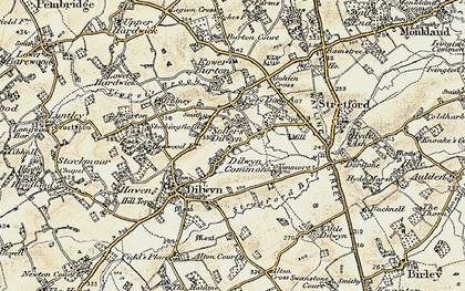 Old map of Sollers Dilwyn in 1900-1903