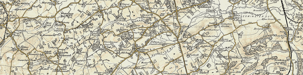 Old map of Sollers Dilwyn in 1900-1903