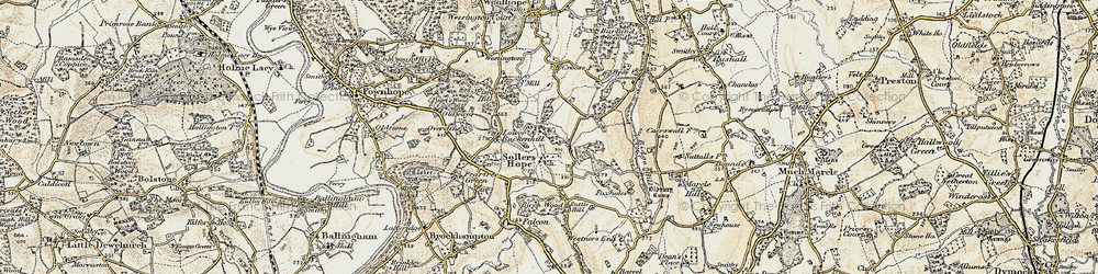 Old map of Sollers Hope in 1899-1900