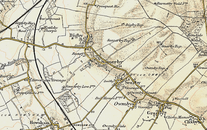 Old map of Bigby Top in 1903-1908