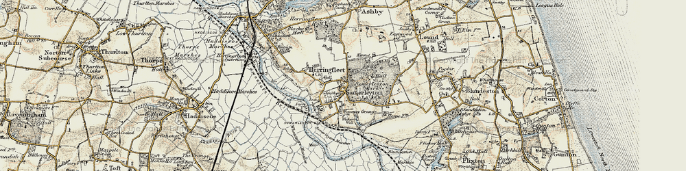 Old map of Somerleyton in 1901-1902