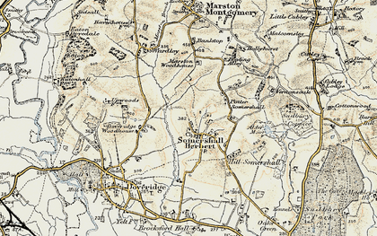 Old map of Somersal Herbert in 1902