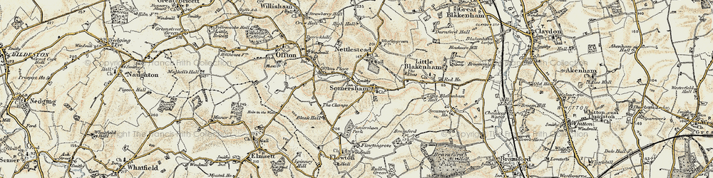 Old map of Somersham in 1899-1901