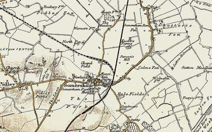 Old map of Somersham in 1901