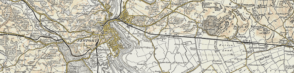 Old map of Somerton in 1899-1900