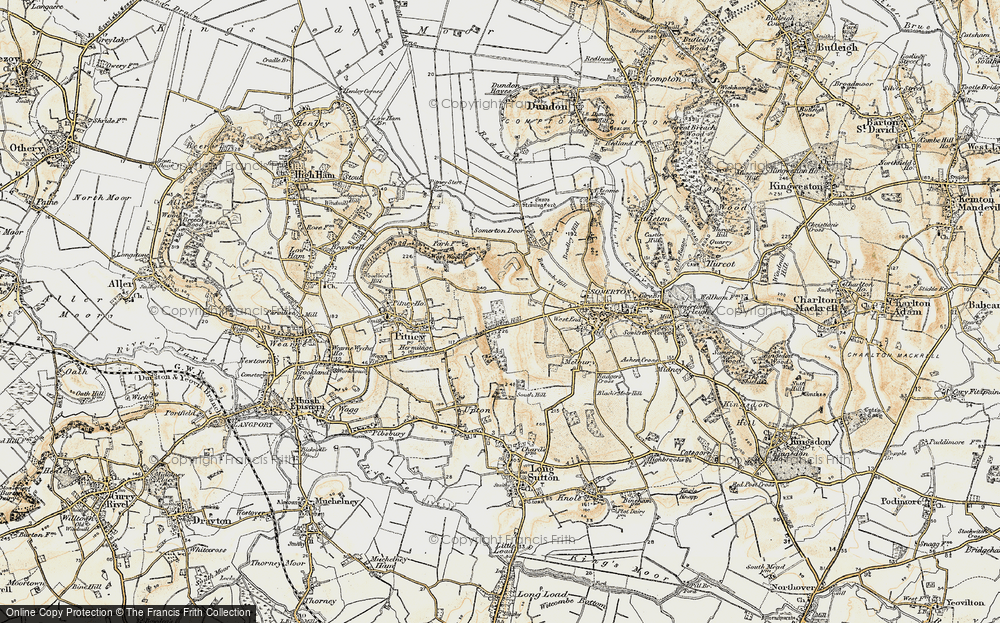 Old Map of Somerton Hill, 1898-1900 in 1898-1900