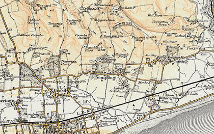 Old map of Sompting Abbotts in 1898