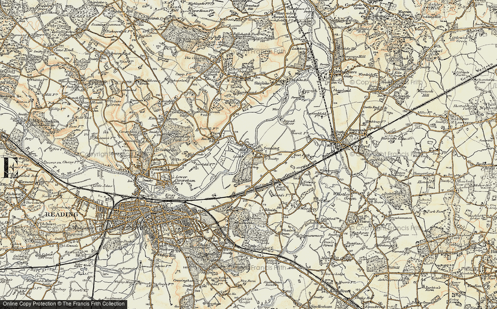 Old Map of Sonning, 1897-1909 in 1897-1909