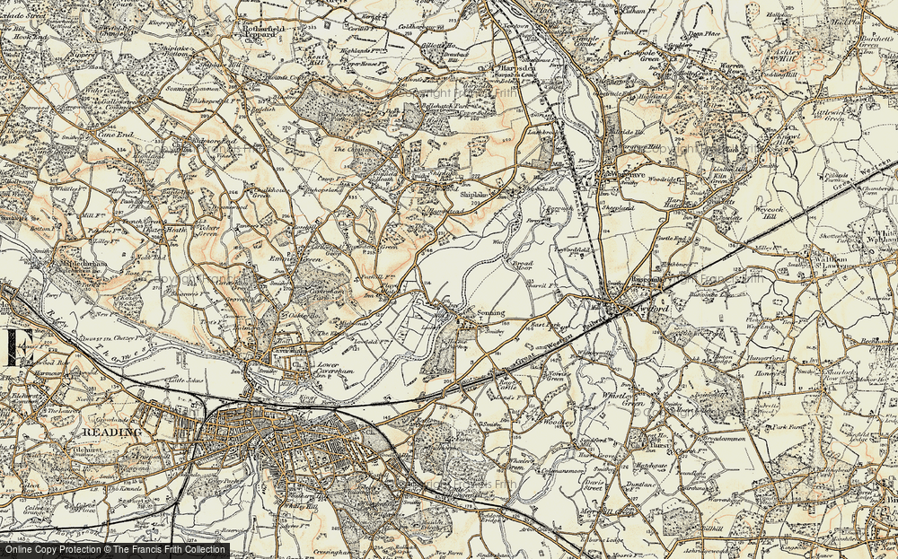 Old Map of Sonning Eye, 1897-1909 in 1897-1909