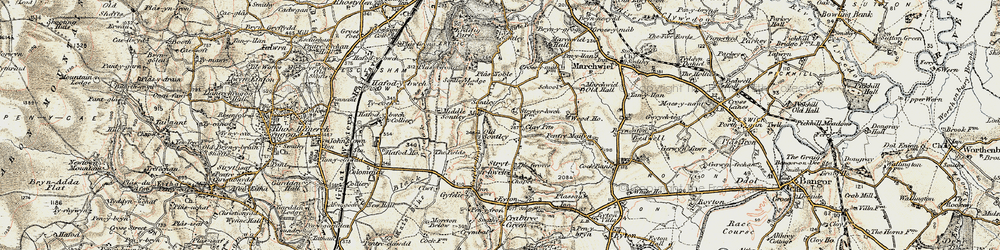 Old map of Sontley in 1902