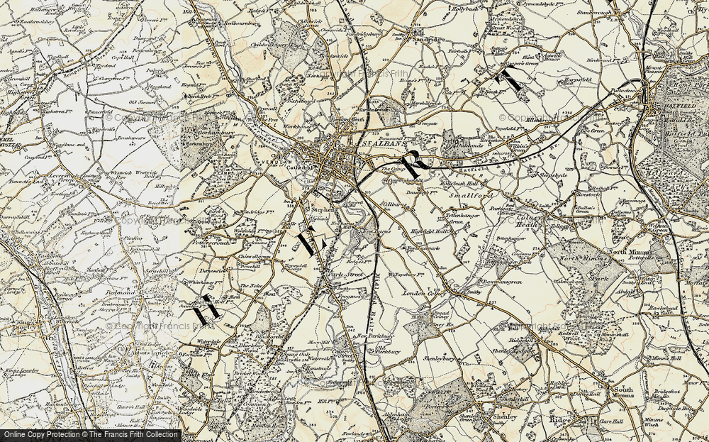 Old Map of Sopwell, 1897-1898 in 1897-1898
