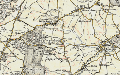 Old map of Sopworth in 1898-1899