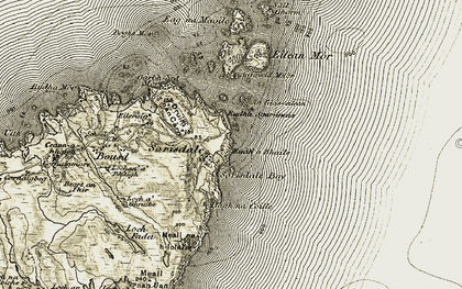 Old map of An Glas-eilean in 1906-1911