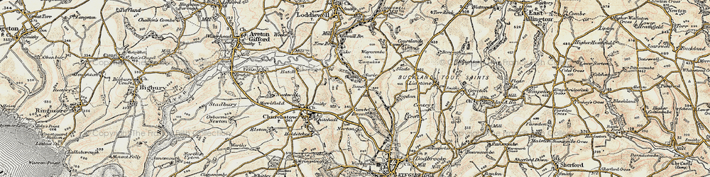 Old map of Sorley in 1899