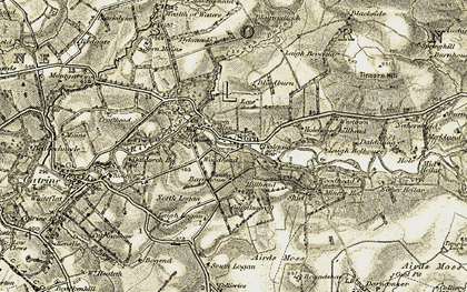 Old map of Blackside in 1904-1905