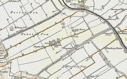 Old map of Blankney Fen in 1902-1903