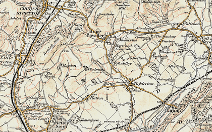 Old map of Soudley in 1902-1903